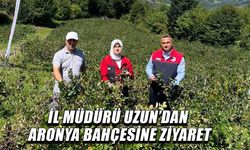 ARONYA BAHÇESİNDE, HASAT OLGUNLUĞUNA ULAŞAN ÜRÜNLER İNCELENDİ