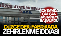DÜZCE'DEKİ FABRİKADA ÇALIŞAN İŞÇİLER HASTANELERE KALDIRILDI