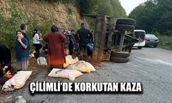 FINDIK İŞÇİSİ TAŞIYAN TRAKTÖR DEVRİLDİ: 12 YARALI