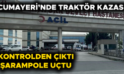 TRAKTÖR SÜRÜCÜSÜ SON ANDA ATLAYARAK KURTULDU, OĞLU YARALANDI