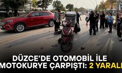 MOTOKURYE ÇARPIŞMANIN ETKİSİYLE SAVRULDU