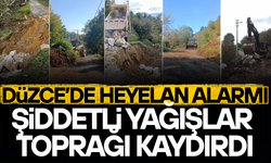 DÜZCE’DE MEYDANA GELEN HEYELANLARIN ARDINDAN EKİPLER SEFERBER OLDU