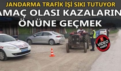 JANDARMA TRAFİK İŞİ SIKI TUTUYOR: AMAÇ OLASI KAZALARIN ÖNÜNE GEÇMEK