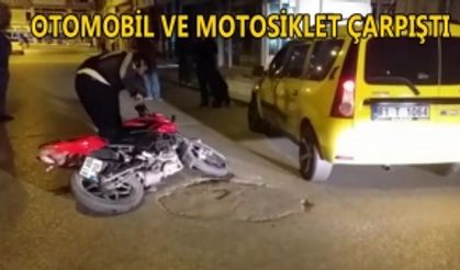 OTOMOBİL VE MOTOSİKLET ÇARPIŞTI