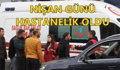 OTOMOBİLİN ÇARPTIĞI YAYA YARALANDI