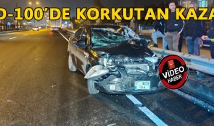 D-100’DE KORKUTAN KAZA : OTOMOBİL TIRA ARKADAN ÇARPTI