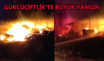 GÜRCÜÇİFTLİK'TE BÜYÜK YANGIN