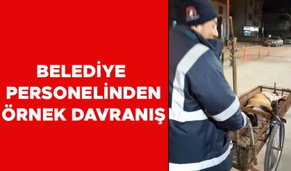 BELEDİYE PERSONELİNDEN ÖRNEK DAVRANIŞ