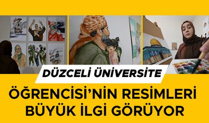 FİLİSTİN’DE YAŞANAN ACILARI TUVALİNE YANSITIYOR