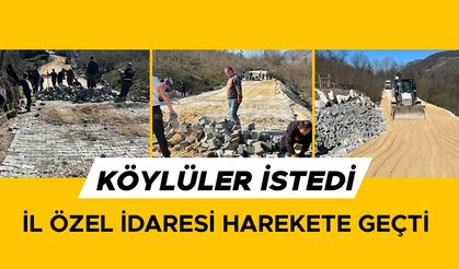 KİLİT PARKE ÇALIŞMALARI KÖYLÜLERİN DE DESTEĞİ İLE KISA SÜREDE TAMAMLANDI