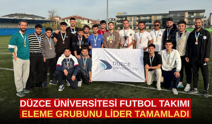 DÜZCE ÜNİVERSİTESİ FUTBOL TAKIMI ELEME GRUBUNU LİDER TAMAMLADI