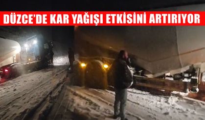 YIĞILCA YOLUNDA MAKASLAYAN TIR ULAŞIMI AKSATTI