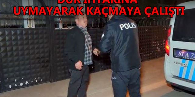 YAKALANINCA DA ARACINI YAKMAYA KALKTI