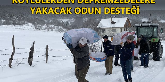 ÇUVAL DOLUSU ODUN DEPREM BÖLGESİNE GÖNDERİLDİ