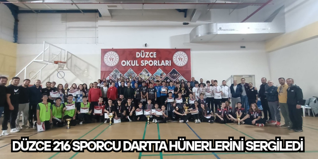 DÜZCE’DE DART HEYECANI ÖDÜL TÖRENİYLE SONA ERDİ