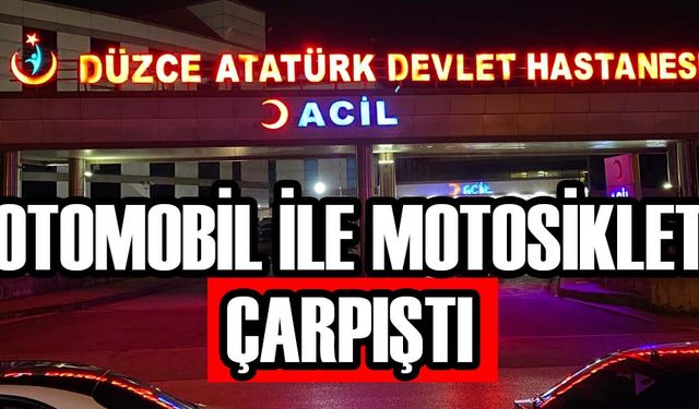 KAZADA MOTOSİKLET SÜRÜCÜSÜ YARALANDI