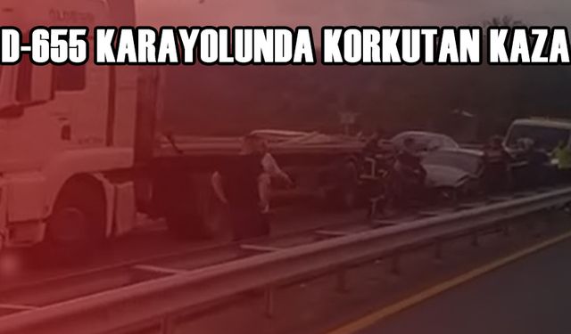 TIR’A ARKADAN ÇARPAN OTOMOBİLDEKİ 2 KİŞİ YARALANDI