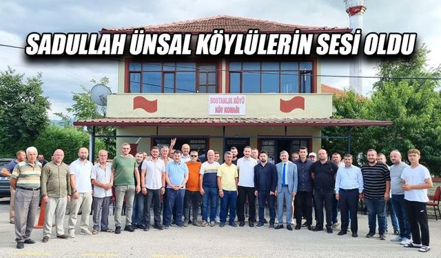 AK PARTİ HEYETİ DOĞALGAZ İSTEYEN BOSTANLIK KÖYÜ’NE ÇIKARTMA YAPTI