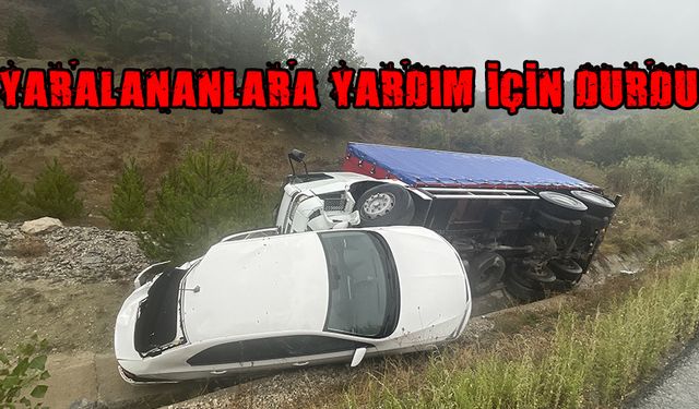 KAMYON ÇARPTI: 3 YARALI