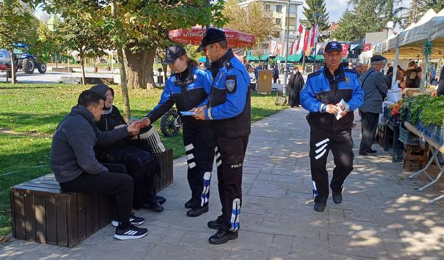 POLİS, KENT MERKEZİNDE VATANDAŞLARI UYARDI