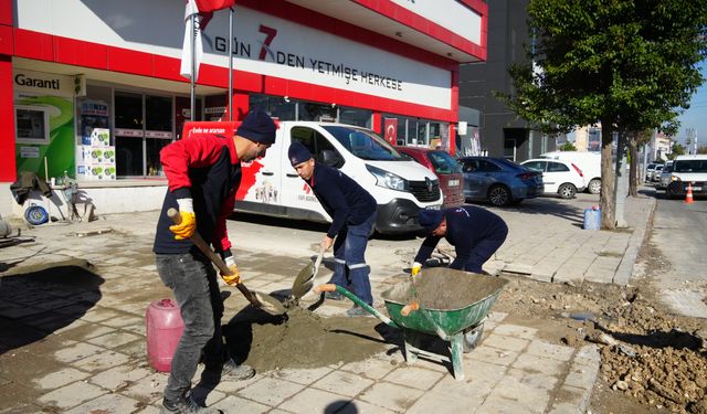 ŞEHİR İÇİ KALDIRIM TAMİRATLARI YAPILIYOR