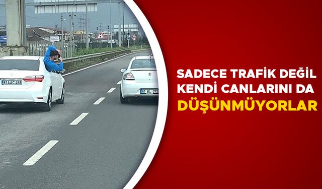 ARAÇ CAMINDA TEHLİKELİ YOLCULUK