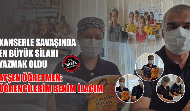 ÖĞRENCİLERİNE ÖZLEMİ ‘SINIFIM İLACIM’ KİTABINI KALEME ALDIRDI