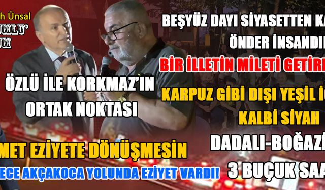 DÜZCE’DE SİYASETTEN MENFAAT VE RANT KAZANMAYAN İKİ İNSAN
