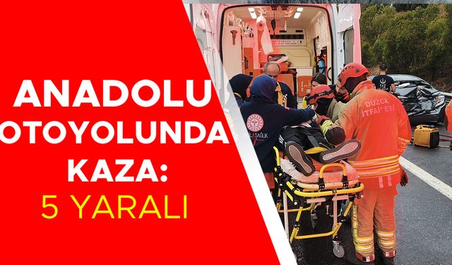 ANADOLU OTOYOLUNDA KAZA: 5 YARALI