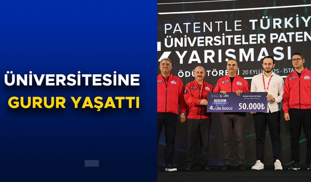 GELİŞTİRDİĞİ SİSTEM ÖDÜLE LAYIK GÖRÜLDÜ