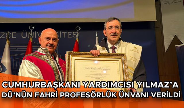 YILMAZ’A BELGEYİ REKTÖR SÖZBİR TAKDİM ETTİ