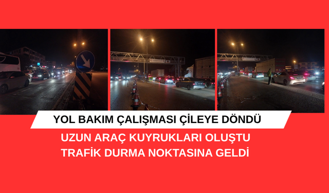 YOL BAKIM ÇALIŞMASI ÇİLEYE DÖNDÜ