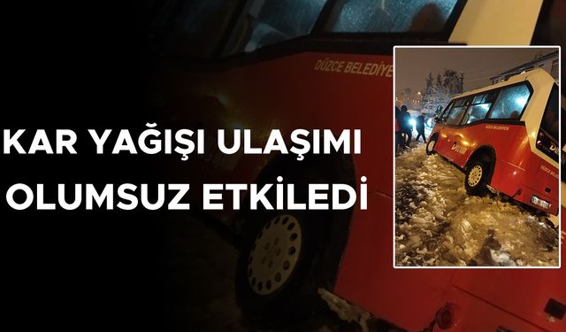 YOLDAN ÇIKAN OTOBÜSTEKİ YOLCULAR TAHLİYE EDİLDİ