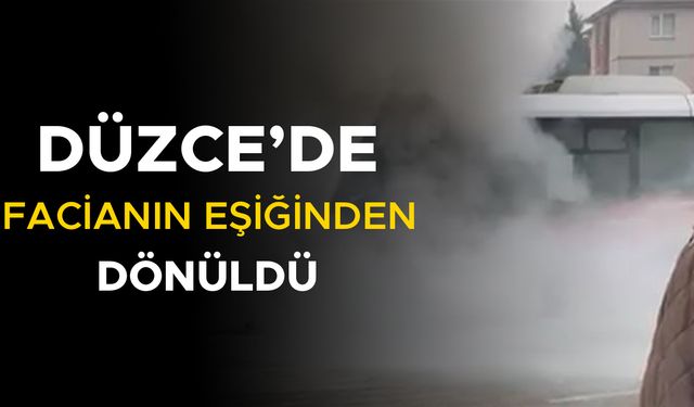 ULAŞIM A.Ş’YE AİT HALK OTOBÜSÜNDE YANGIN ÇIKTI