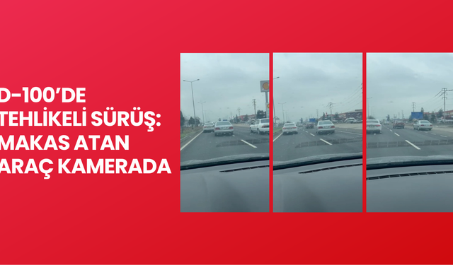 MAKAS ATAN OTOMOBİL, TRAFİKTE KISA SÜRELİ PANİK YAŞANMASINA NEDEN OLDU