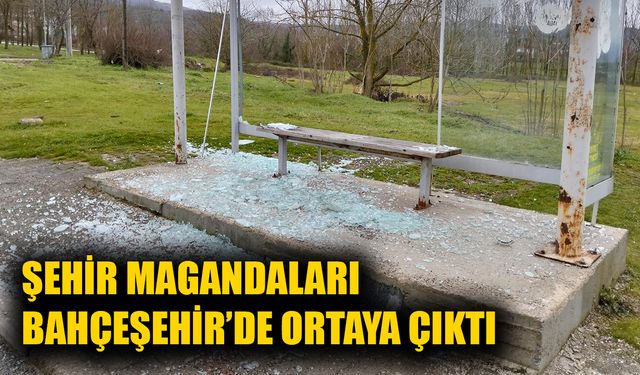 VANDALLARIN HEDEFİNDE OTOBÜS DURAĞI VARDI