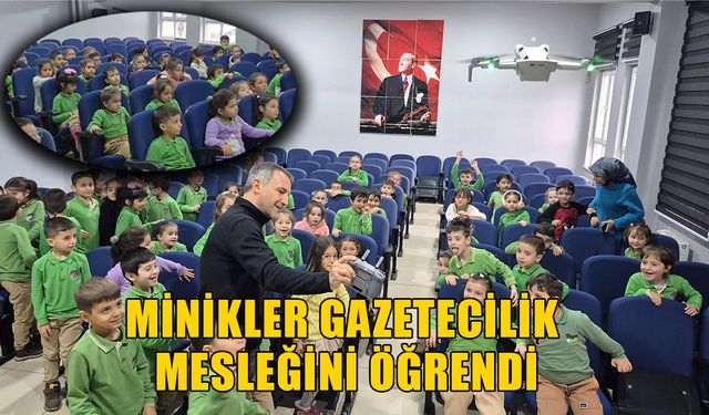 DENEYİMLİ GAZETECİLER SOLMAZ VE AKYOL, MİNİKLERE MESLEKLERİNİ ANLATTI