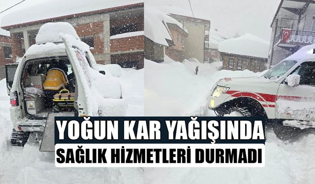 SAĞLIK EKİPLERİ ZORLU ŞARTLARDA HASTALARA ULAŞTI