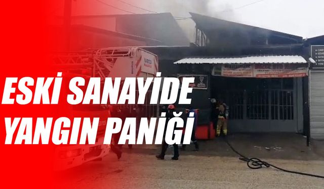 KAPALI DÜKKANDAN ÇIKAN DUMANI FARK ETTİ SANAYİ ÇARŞISINI KURTARDI