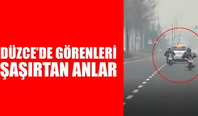 TEHLİKELİ HAREKETLERLE ‘ÖLÜME MEYDAN OKUMA’ KAMERADA