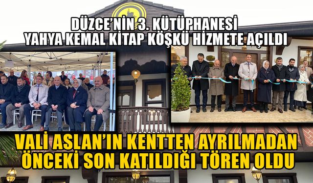 BAŞKAN ÖZLÜ: DÜZCE’MİZ “KÜTÜPHANELER ŞEHRİ” ÜNVANINI KAZANACAK