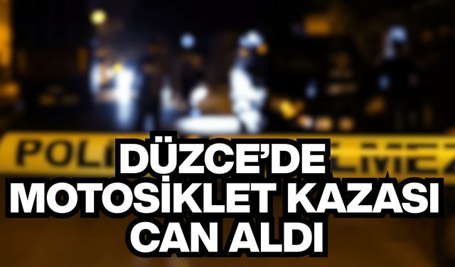 DİREĞE ÇARPAN MOTOSİKLETİN SÜRÜCÜSÜ HAYATINI KAYBETTİ