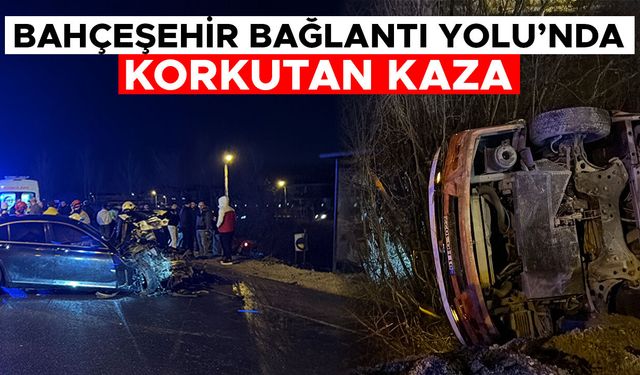 OTOMOBİLLE ÇARPIŞAN HALK OTOBÜSÜ ŞARAMPOLE UÇTU: 5 YARALI