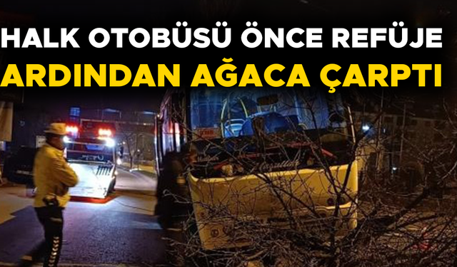 MEYDANA GELEN KAZADA OTOBÜS ŞOFÖRÜ YARALANDI