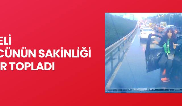 KADIN SÜRÜCÜ ÖNÜNE KIRDI, ARACA ÇARPTI, YETMEDİ ARABADAN İNİP TACİZ ETTİ