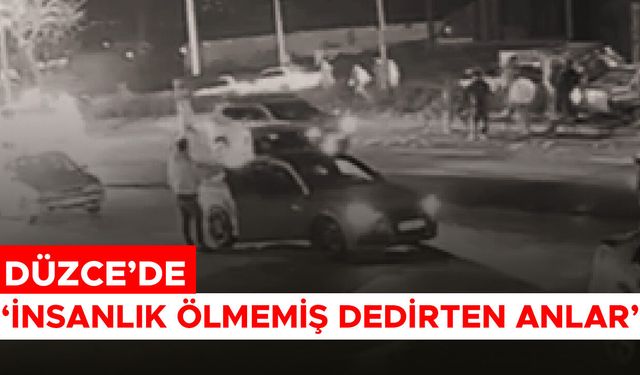 KAZA YAPAN ARACA YARDIMA KOŞTULAR