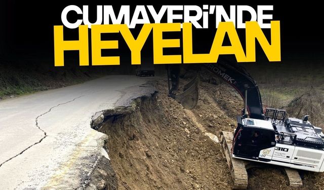 3 KÖYÜ BİRBİRİNE BAĞLAYAN YOLDA HEYELAN