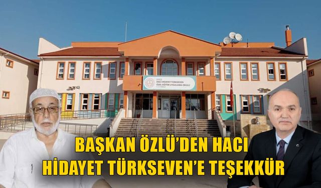 “BU ANLAMLI YATIRIM İÇİN GÖNÜLDEN TEŞEKKÜRLERİMİ SUNUYORUM”
