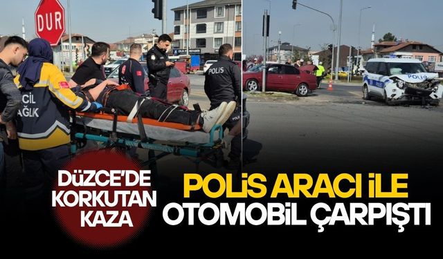 YAKALADIKLARI ŞÜPHELİYİ ADLİYEYE GÖTÜREN POLİS ARACI İLE OTOMOBİL ÇARPIŞTI, 6 YARALI