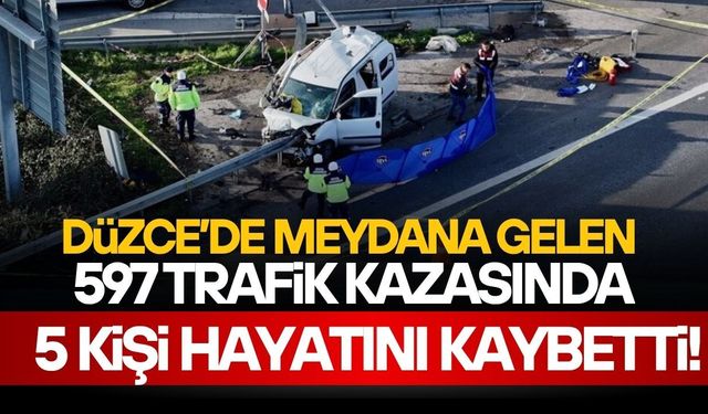 DÜZCE'DE MART AYINDA 197 TRAFİK KAZASI MEYDANA GELDİ